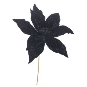 Черно цвете коледна звезда 27x50см