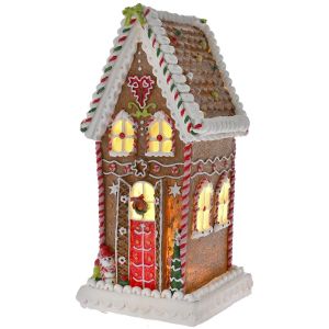 Коледна Фигура Къща От Бонбони 12X12X25См