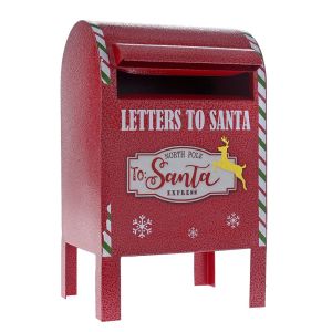 ЧЕРВЕНА МЕТА ЛНА ПОЩЕНСКА КУТИЯ XMAS MAILBOX 20X19Χ34CM