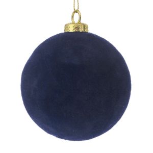  XMAS DARK BLUE POLYFOAM BALLS 8CM