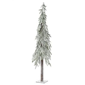  CHRISTMAS FROSTED PENCIL TREE 180CM WITH REAL WOOD TRUNK