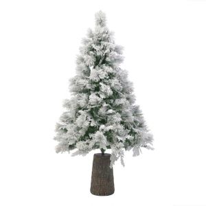 PE/PVC SNOWY XMAS TREE WITH WOODEN BASE 914 TIPS Η240
