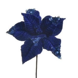 VELVET/PL BRANCH/FLOWER BLUE H55