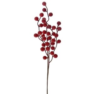 Стъбло с червени ягоди 32см
