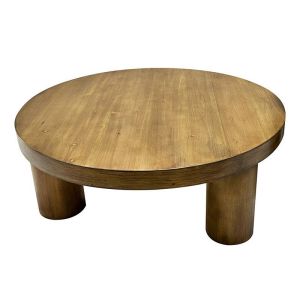 WOODEN COFFEE TABLE NATURAL Φ90X35