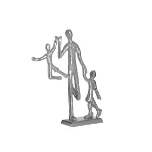 Алуминиева статуетка баща и деца 26х13х37