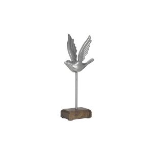 Фигура птица от алуминий и дърво 11x5x24