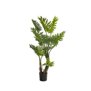 ARTIFICIAL PHYLLODENDRON PLANT WITH 15 LEAVES IN PLASTIC POT D18X20CM