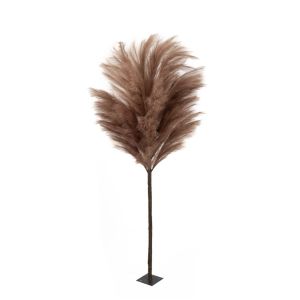 BROWN TREE 210CM WITH PAMPAS BRANCHES Χ20 WITH METAL BASE