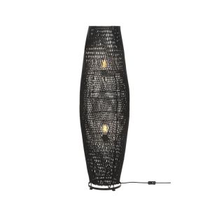 DECO RATTAN FLOOR BLACK LAMP D40x127CM