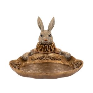 EASTER BUNNY RESIN PLATE 21X14CM