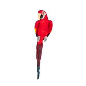 EASTER DECO RED FABRIC PARROT 90X20X16CM
