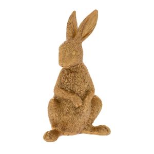 GOLD RESIN EASTER BUNNY 11X9X20CM