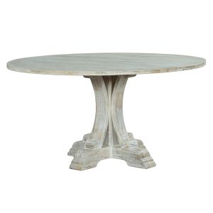 Promise table solid wood mango white antique D150x77cm