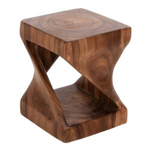 STOOL GEBO HM9754 SQUARE MADE OF SUAR WOOD IN WALNUT 35x35x46,5Hcm.