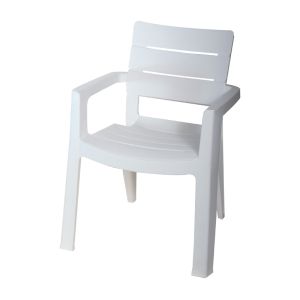 Градински стол LINEA пластмасов бял цвят 83x58x63.5