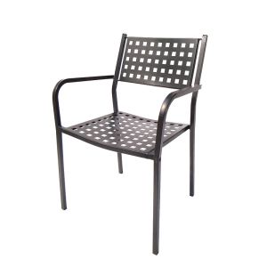 Метален градински стол кафяв цвят 54*51*84