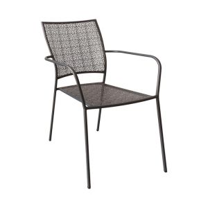 Метален градински стол кафяв цвят 56x56x89cm