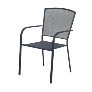 Метален градински стол сив цвят 55*69*88