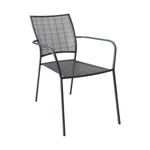 Метален градински стол сив цвят 56x56x89cm