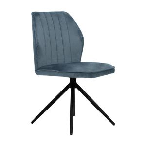 Метален трапезен стол arleta цвят ссиела синьо 52x46x91см