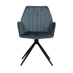 Метален трапезен стол dorothee цвят сиела синьо 58x46x91см