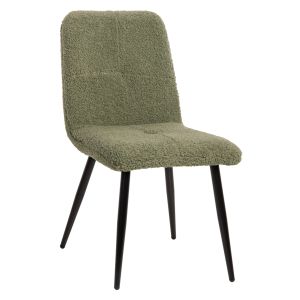Стол зелена дамаска с черни крака Shelly HM8590.03 48x64x87 см