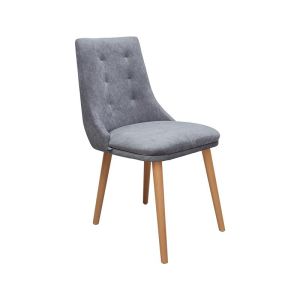 Трапезен стол sandra lux сиво-бежова дамаска 45x50x85см