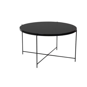 CORNER TABLE 6055 METALLIC WITH GLASS 70cm