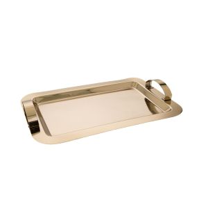 GOLD NICKEL STAINLESS STEEL TRAY 25X35X5CM