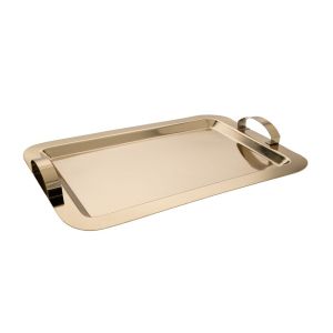 GOLD NICKEL STAINLESS STEEL TRAY 30X40X5CM