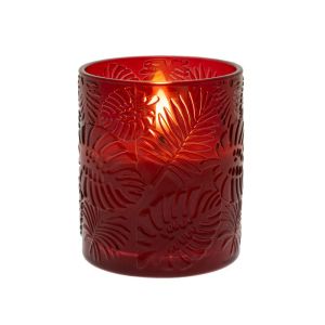 LED RED WAX CANDLE 8.5X10CM