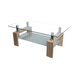 LIVING ROOM TABLE A-037M WITH GLASS 100*60*45