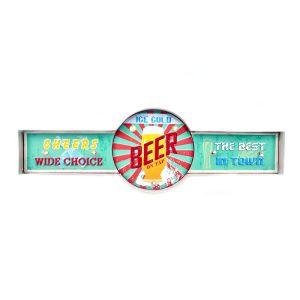 METAL FRAME WITH LED "ICE COLD BEER" 62*20*5 YY51359 PC