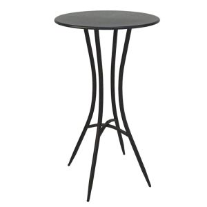METAL TABLE/STAND BLACK ROUND HIGH - Φ59x114cm