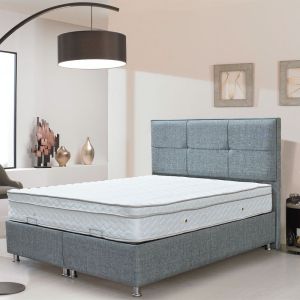 Nicolle GRAY BED WITH STORAGE SPACE 208*162*130 (160*200)