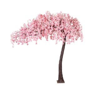 PINK CHERRY TREE WITH PENDING FLOWERS SIDE H310cm