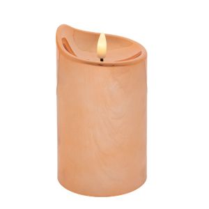 ROSE GOLD CANDLE WITH ELETROPLATED SURFACE 7.5X13CM