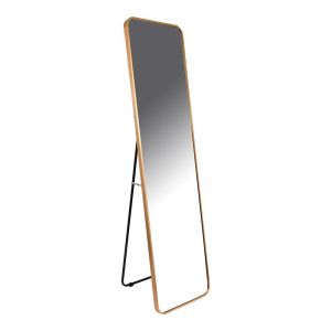 Алуминиево стоящо огледало в златен цвят, размери 39x150 см
