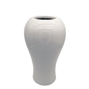 Бяла керамична ваза 20.2x34.8 см