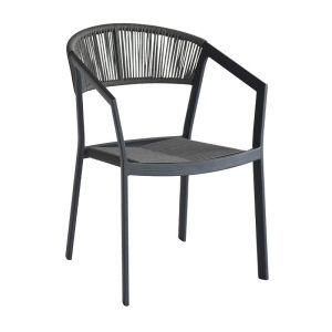 Градински стол Djenne в сив цвят, 57x61x81 см