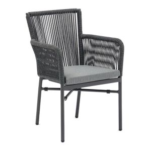 Градински стол Mariel в сив цвят, 56x60x83 см