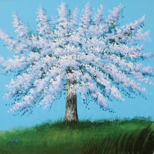 Картина платно бадемово дърво 100x100x2.5 см