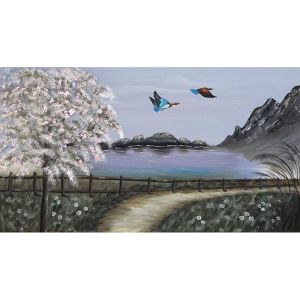 Картина платно Езеро с патици - размери 110x60 см