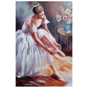 Картината на платно 'Балерина на пионки' - размери 60x90 см