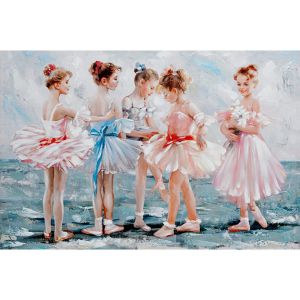 Картината на платно 5 малки балерини, размери 80x120x3 см