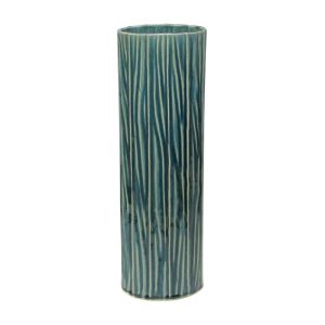 Керамична ваза зелен цвят 14.4x10x45см