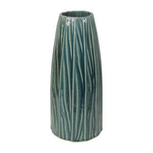 Керамична ваза зелен цвят 15.7x15.7x34см