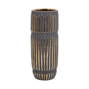 Керамична ваза златен цвят 12x12x31см