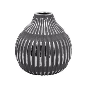 Керамична ваза сребърен цвят 21x21x21см